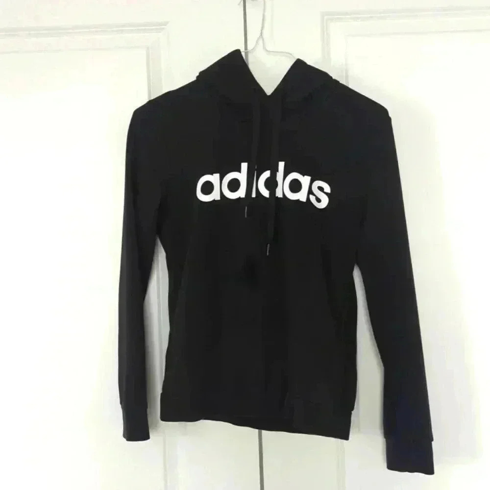 Adidas Women's Black Hooded Sweatshirt - excellent condition size Small